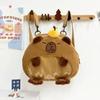 1-4PCS 2025 New Cute Kapybara Dual Purpose Backpack Japanese Ugly Cartoon Dolphin Plush Girl Crossbody Bag Transparent Pain Bag