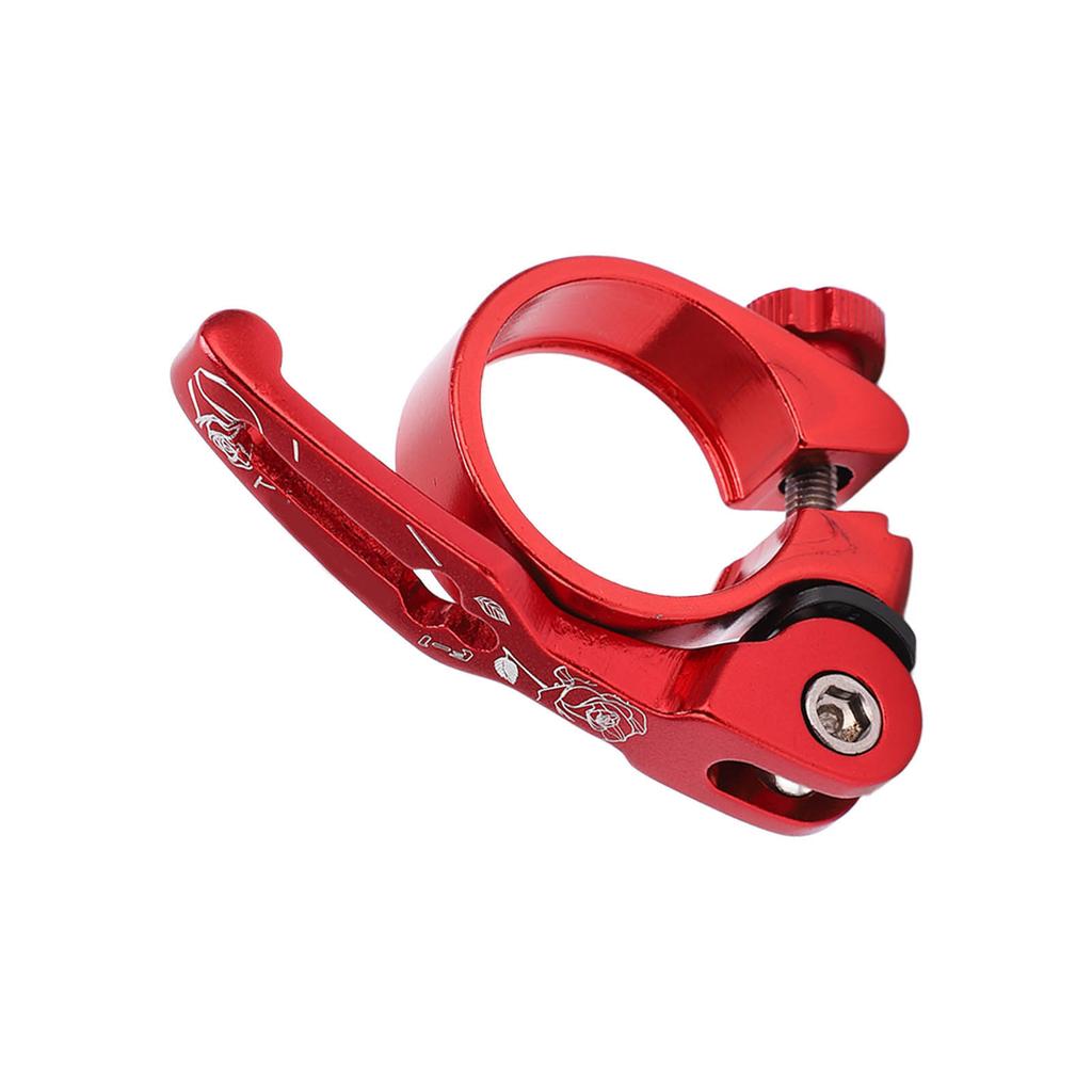 Quick Release Seatpost Clamp Aluminum Alloy 34.9MM Seat Clamp for Bike Road Bike Casual Bike