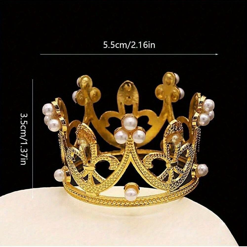 5pcs Golden Silvery Birthday Mini Crown Cake Topper Used for Gatherings Parties Birthdays Cake Decorations cake decorating tools