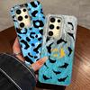 For Samsung Galaxy A15 A16 A25 A26 A35 A36 A55 A56 S24 S25 Plus Ultra 5G Phone Cover Cartoon Cat Leopard Print Patterns Bumper