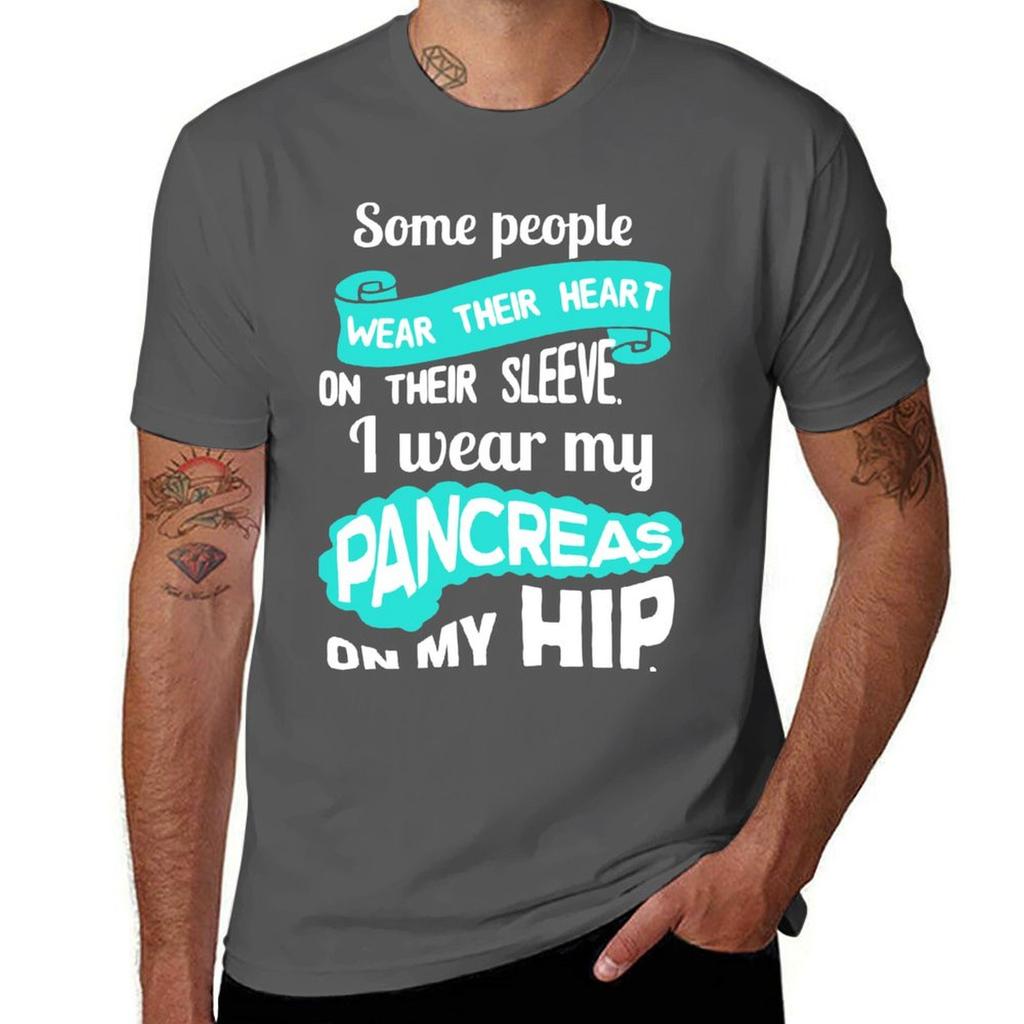 Wear My Pancreas On My Hip Diabetes Diabetes T1d Insulin Pump Humor Funny Tshirt Casual Daily Wear Short Sleeve Top Tshirt