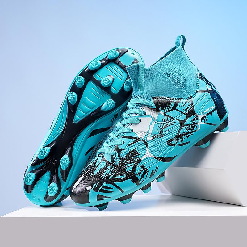 

Футбольные бутсы с высоким верхом, тренировочные бутсы для детей и подростков, новые футбольные бутсы со сломанными шипами 32