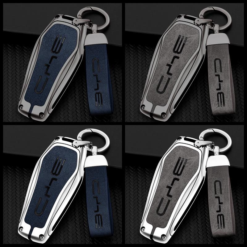 Zinklegierung Auto Schlüsselhülle Abdeckung für BYD Song Plus Pro Seal U Dm I Dolphin Mini Atto 3 EV Schutzhülle Auto Zubehör