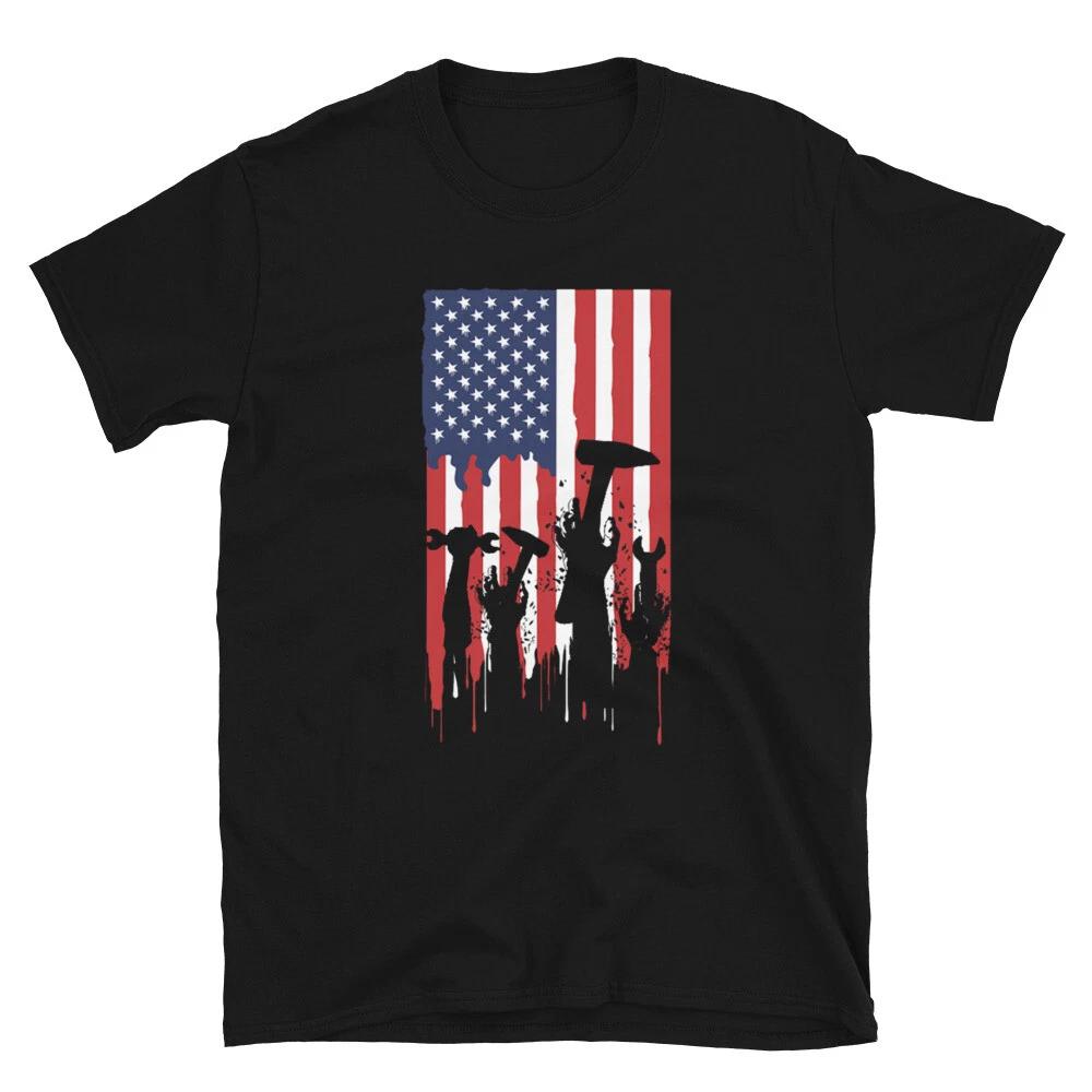 Labor Day T-Shirt - American Flag Holiday Labor Day Celebration S