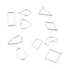 10ks smíšených geometrických přívěsků na zavěšení na šperky Hledání Crafts Silver