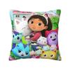 Gabby Cat Pandy Paws Pillowcase 45X45Cm/16X16Inch - Nordic Style Gabby Theme Square Cushion Cover For Home Decoration