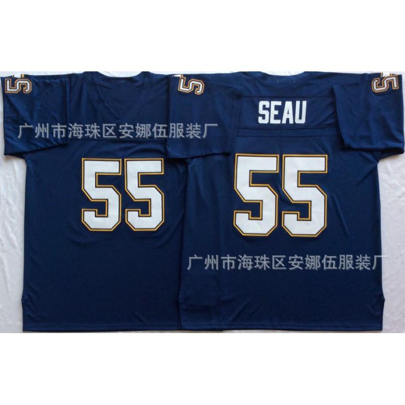 2026 Vintage Rugby Embroidered Jersey San Diego Chargers 21 55 Team Sports Basketball