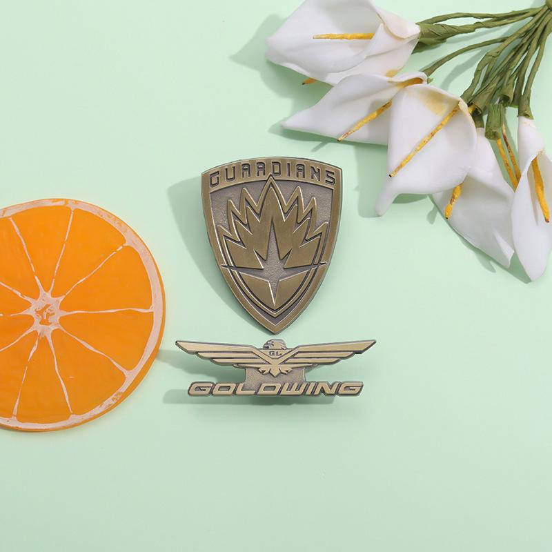 Cute Cartoon Eagle Shield Brooch Colorful Decorative Pin For Fashion Trendy