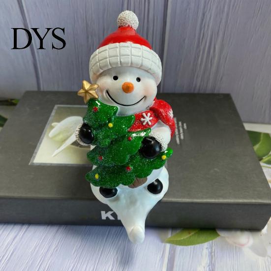 Kışlık Ev Dekorasyonu Noel Kardan Adam Reçine Kanca Dekorasyonu, Xmas için Figür Askısı Dekoratif Kancalar Çorap Anahtar Tutucu, Masaüstü Süsü Şömine