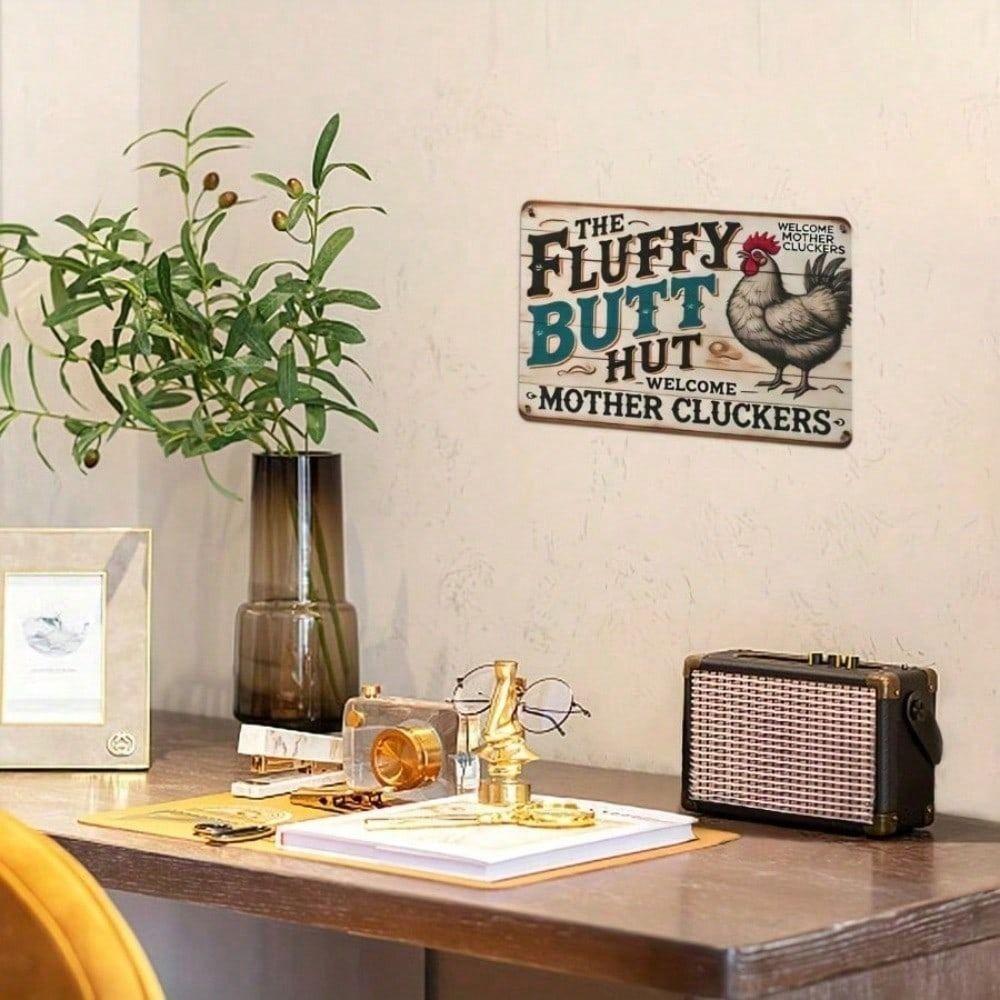 Vintage Fluffy Chick Metal Tin Sign Waterproof Kitchen Wall Decor Poster