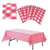 2pcs Waterproof Plaid/Stripes Disposable Tablecloth Oil Proof Desktop Decoration  Birthday