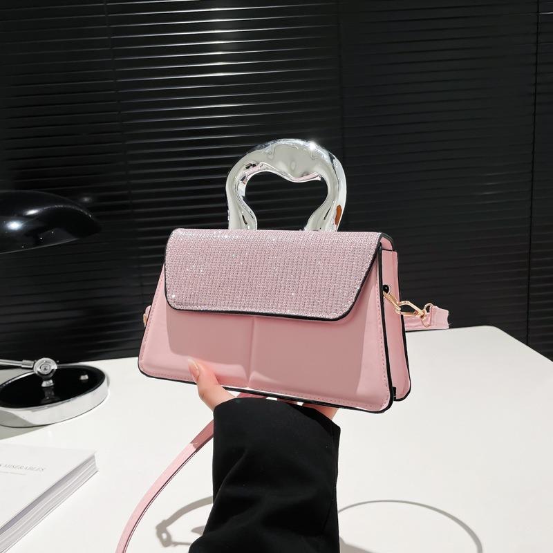 Contrasting color splicing new popular fashion trend niche handbag texture shoulder messenger bag women's bag