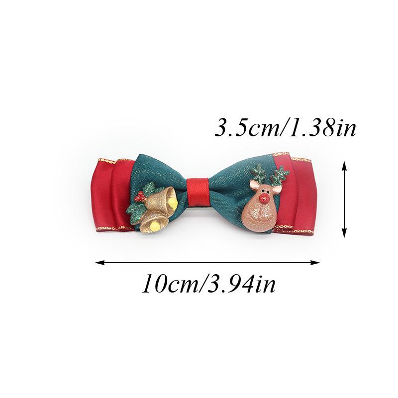Handmade Christmas Hair Bows & Clips: Festive Santa Claus Decorations for Children
