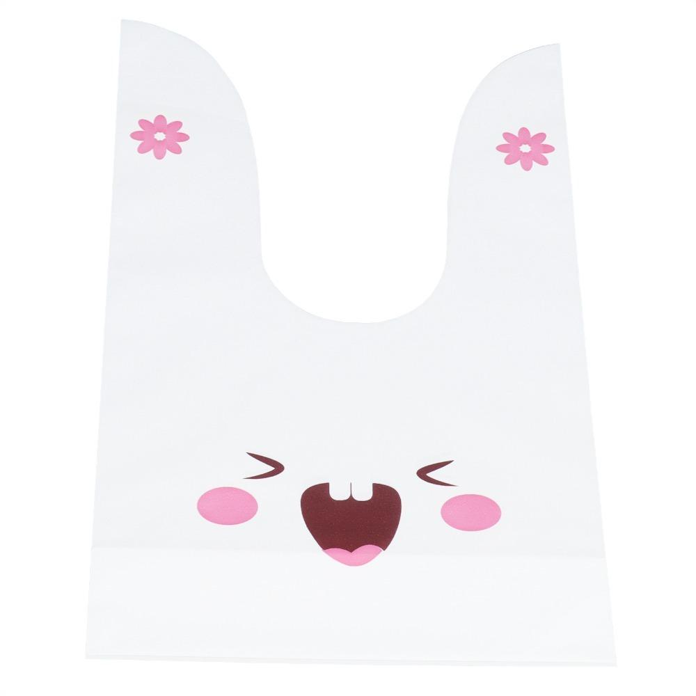 50PCS EVA Easter Candy Bags Long Ear Snack Packaging Bag Portable Treat Bags Easter Party Favor