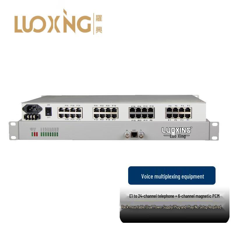 Luoxing Rack-Mount E1 PCM Voice Multiplexer