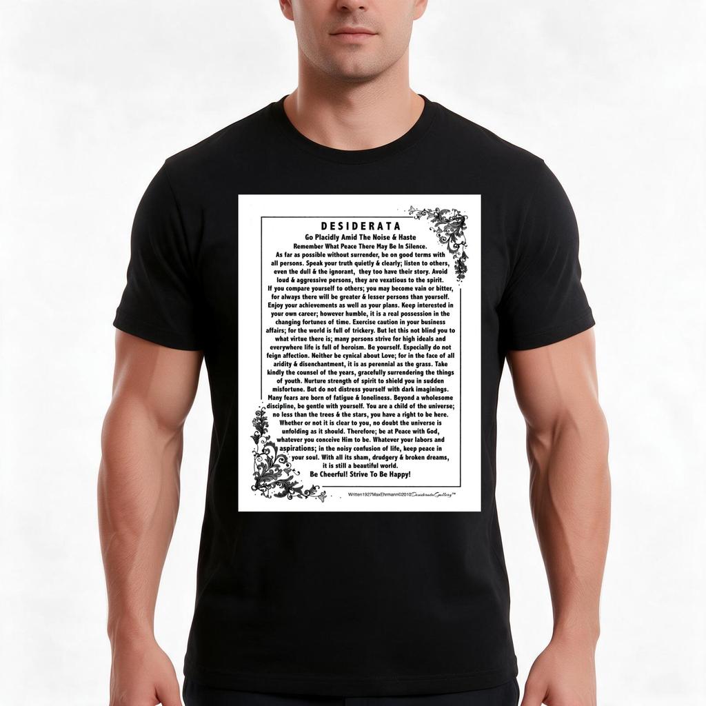 Motivational Poem By Max Ehrunisexn With Floral Scroll Trim Tshirt Summer Casual Cotton Tee Oversized Streetwear Tops
