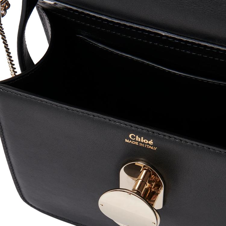 Chloe Penelope Detachable Strap Solid Color Calfskin Shoulder Crossbody Handbag Small Women Handbags Black CHC23-AS577K53-001