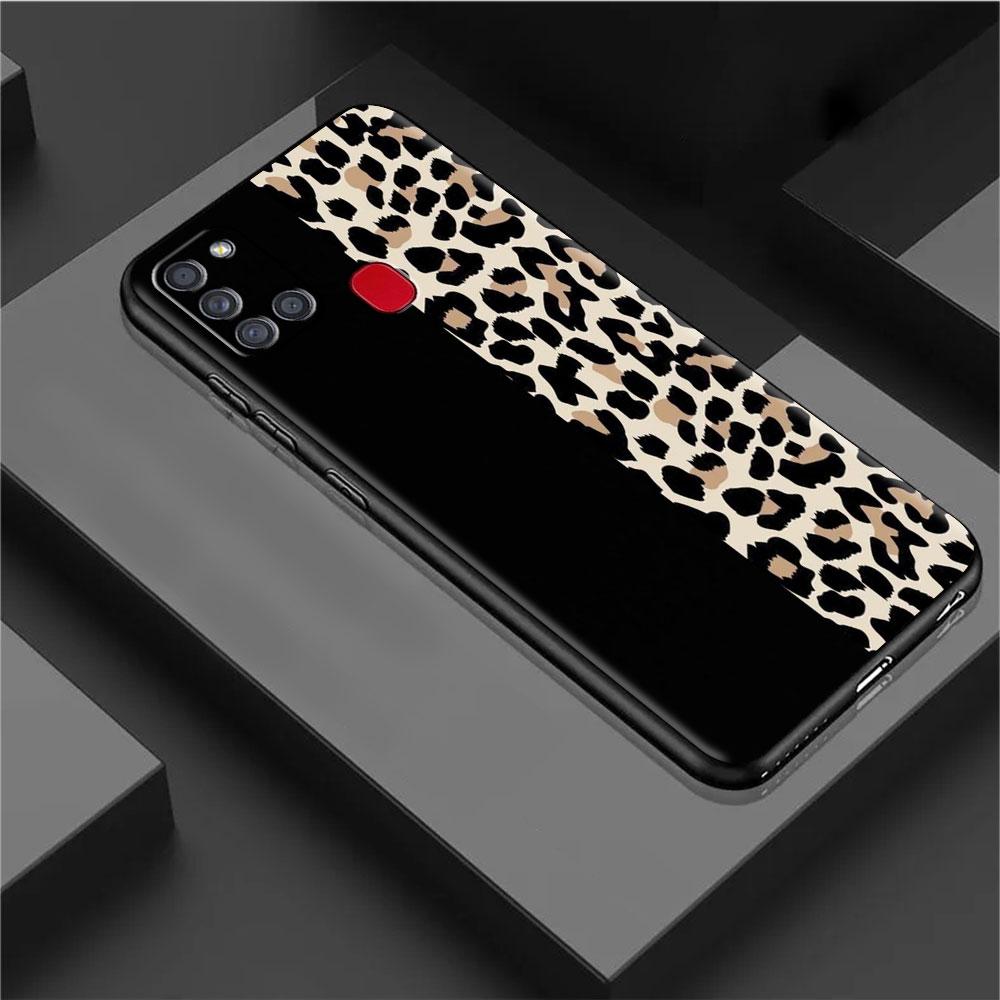Skal För Samsung Galaxy A52 A12 A51 A32 A21s A71 A53 A13 A32 A72 A31 A33 A22 A03 A41 Telefonskal Mode Leopardmönster