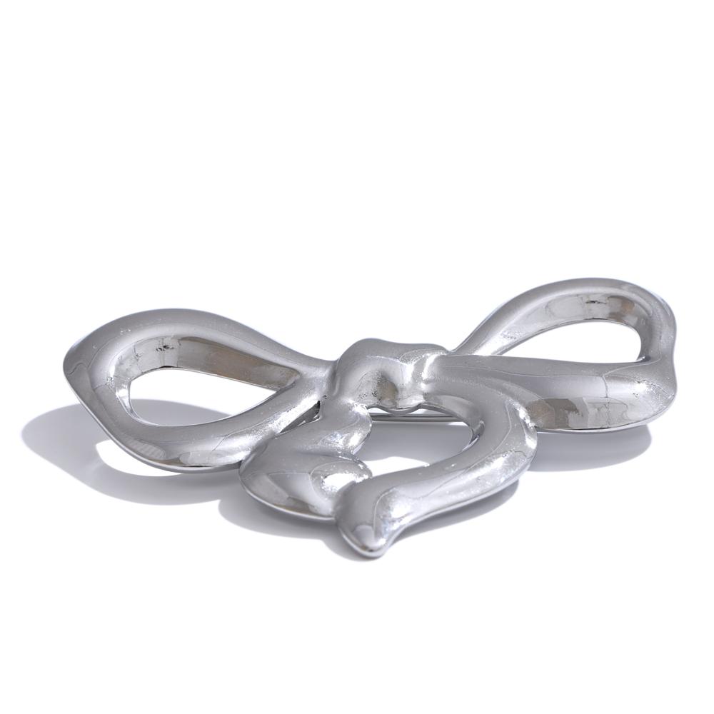 

Yhpup Stainless Steel Christmas Bow Knot Brooches Rust Proof Charm Unisex Jewelry for Women Men Wholesale Gift