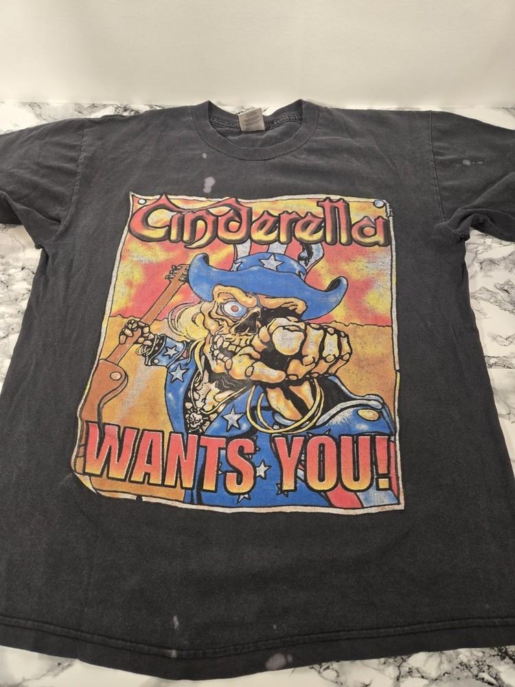 

Remake Vintage Black Cinderella Wants You Band 2000 Y2K Tour Shirt S5XL PA8739 Unisex T-Shirt XXXXL