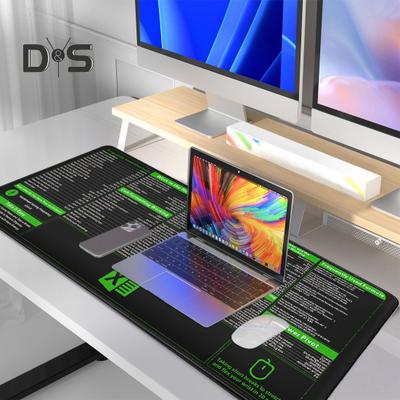 Mouse Pad Large Excel Cheat Sheet Desk Pad Wear Resistant Smooth Surface Non-Slip Base Easy To Clean Table Gaming Mousepad