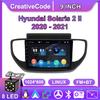 Car Radio Multimedia MP5 Player Head Unit Stereo BT For Hyundai Solaris 2 II 2020 - 2021