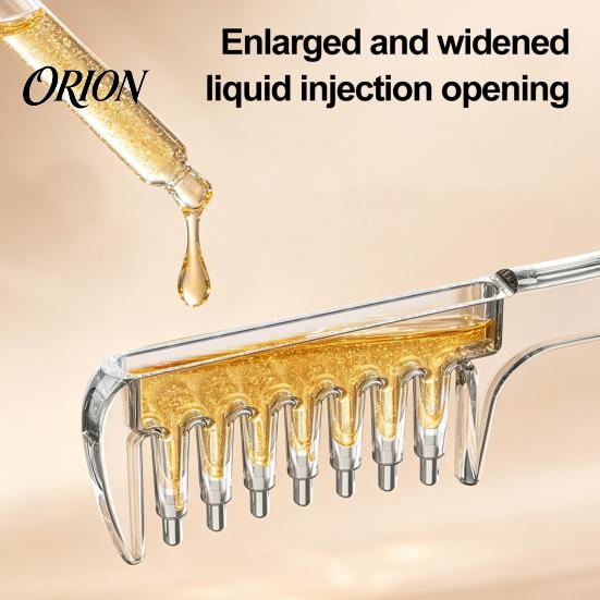 Detangling Massage Scalp Brush Hair Oil Applicator Comb, with Injecting Tube & Brush, Refillable Professional Care Comb Applicator, Leak Proof