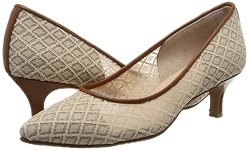 Carino CALF33016 Women's Beige Pumps, Size 23.0 cm