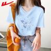 Warrior 2026 Women's Pure Cotton V-Neck Short Sleeve T-Shirt