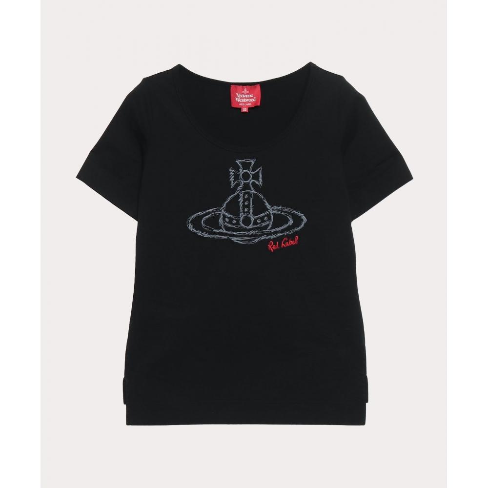 

Футболка Vivienne Westwood Japan из органического джерси грубой вышивки ORB с круглым вырезом 1612341014