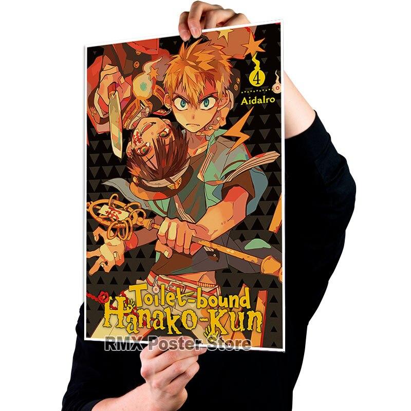 Anime toaleta Hanako Kun plakaty biały papier powlekany obrazy do dekoracji wnętrz naklejki ścienne dekoracja pokoju mural
