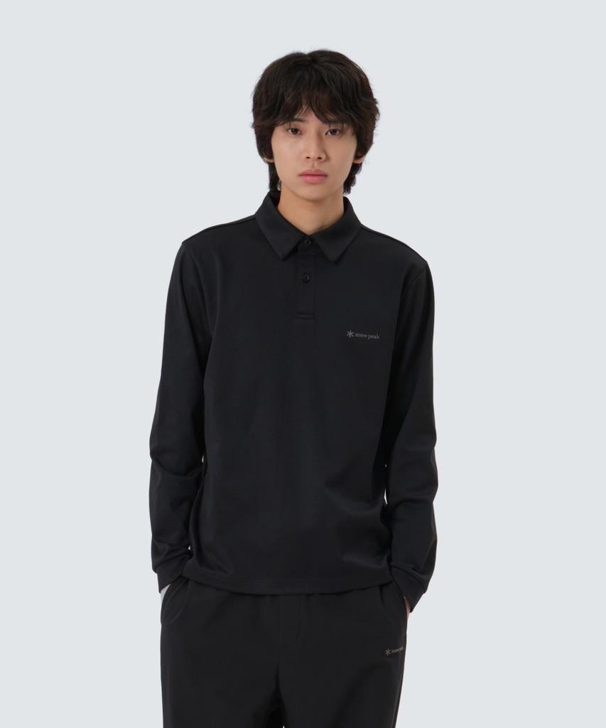 SNOWPEAK APPAREL Polo Long Sleeve T-Shirt (S25Fmfps10) Black