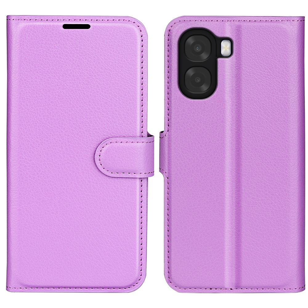 Phone Case For Oppo A6x 5G / A6x 4G Wallet Stand Litchi Texture Shockproof Leather Phone Cover