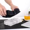 Big Square Ice Cube Tray 4/6/8 Grid Food Grade Silicone Ice Mold with Ice Tongs Stackable for Whiskey Cocktail Bar Pub DIY Maker