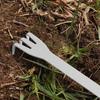 Handheld Rustproof Rakes 3-Prong Stainless Steel Root Rakes Loosen Soil Tool Ergonomic Handle for Gardening Plant