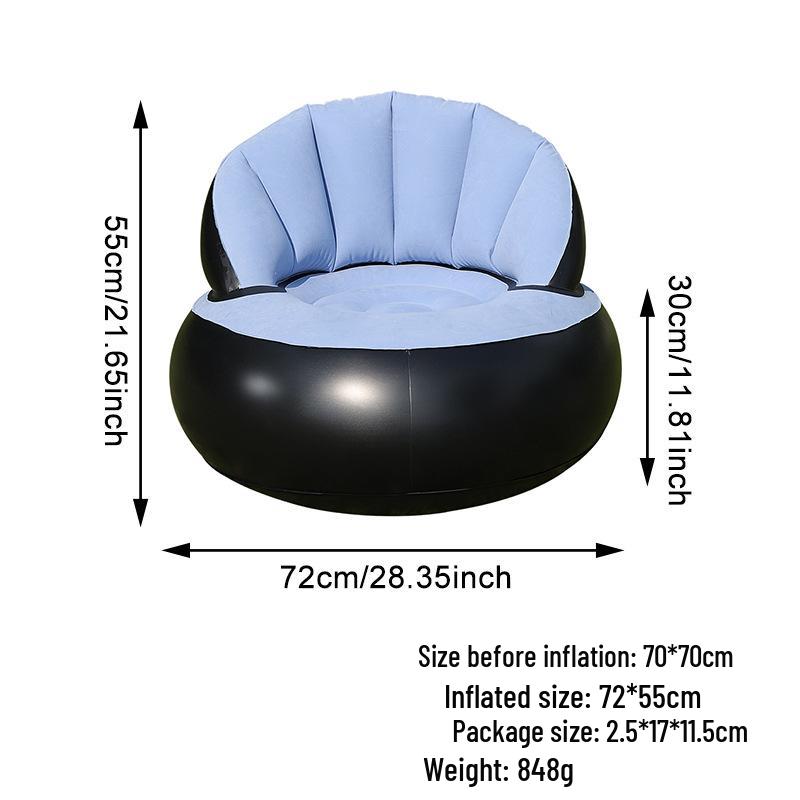 Inflatable Flocking Lazy Sofa Seat for Living Room