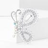 Luxury Rhinestone Butterfly Brooches for Women Unisex Pearl Insect Pins Event Party Gift Backpack Decoration Clothes Accessories