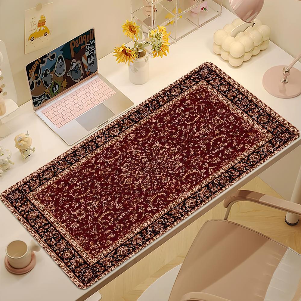 Persian Carpet Mouse Pad Large NonSlip Lockedge Desktop Computer Desk Mat Keyboard Writing Mousepad Office Gamer Student Gifts