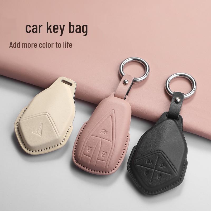 Changan Key Case for Eado, CS75, CS35, CS55 PLUS, Oshan X5/X7, Buckle UNI-TK, Ruicheng — Texture Black