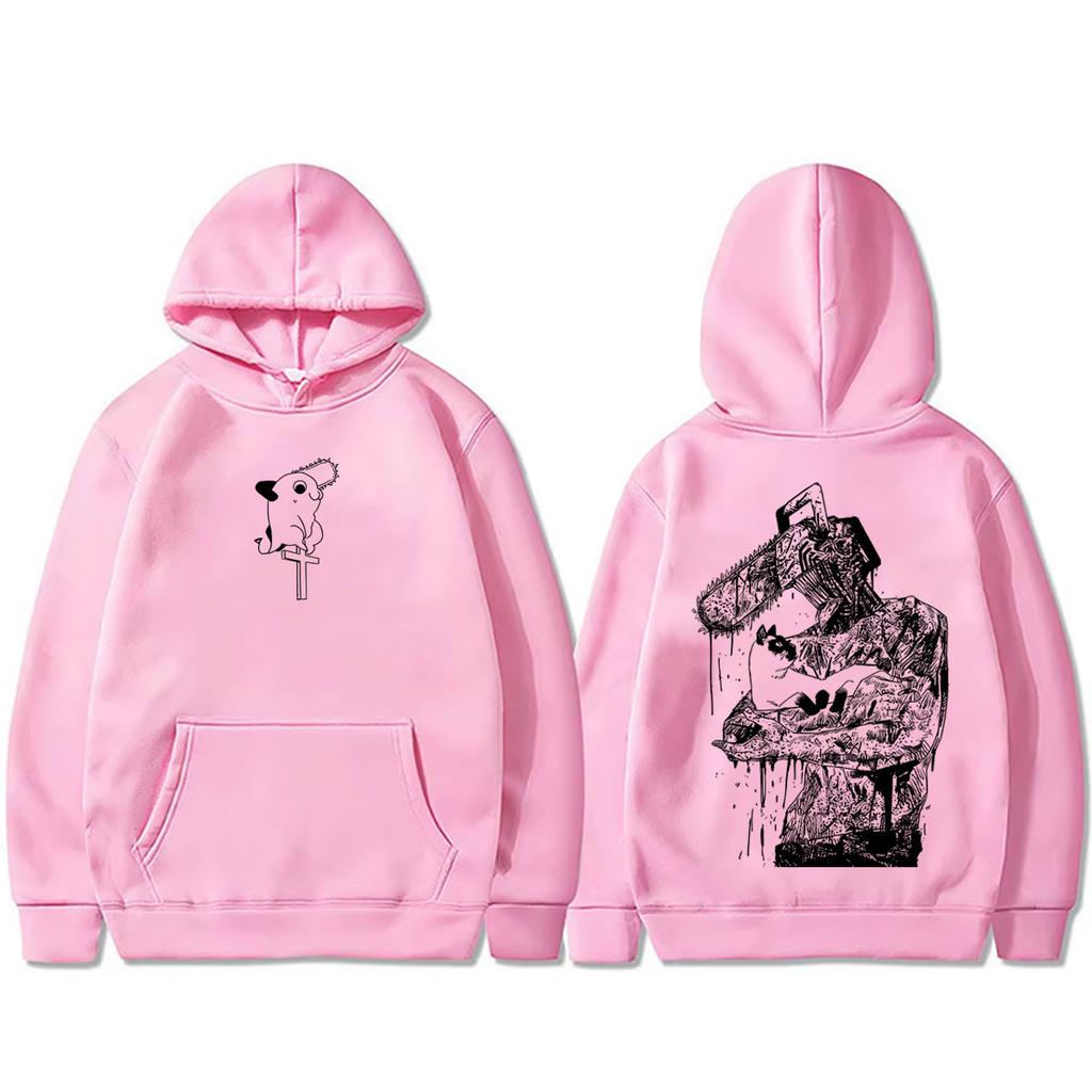 Anime Chainsaw Man Hoodie Funny Cartoon Denji Pochita Graphic Pullover Hoodies Men's Women's Fashion