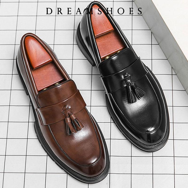 2025 Shoes Men Soft Moccasins Men Loafers High Quality Leather Tassel Shoes Mens Flats Driving Shoe Plus Size 46