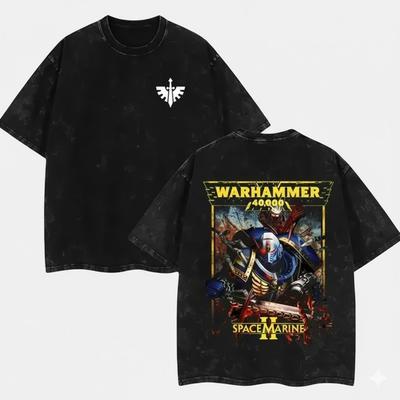Warhammer 40,000 Space Marine 2 5 Tee Unisex Short Sleeve Shirt (2-sided) S-5XL Unisex T-Shirt