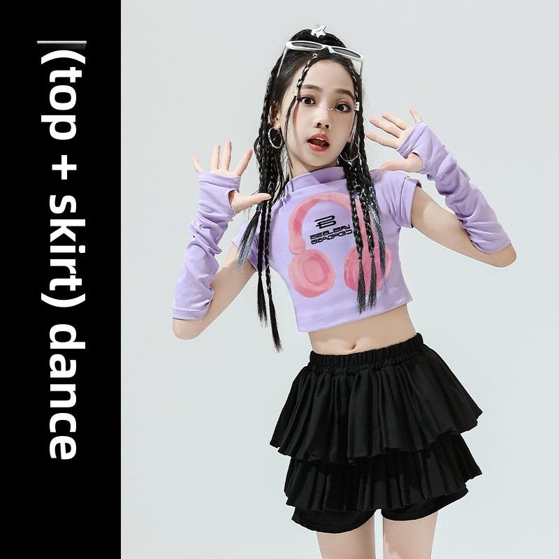 

Костюмы для джазовых танцев для девочек, модная одежда, детские костюмы для дефиле, танцевальные костюмы для девочек в стиле хип-хоп 170