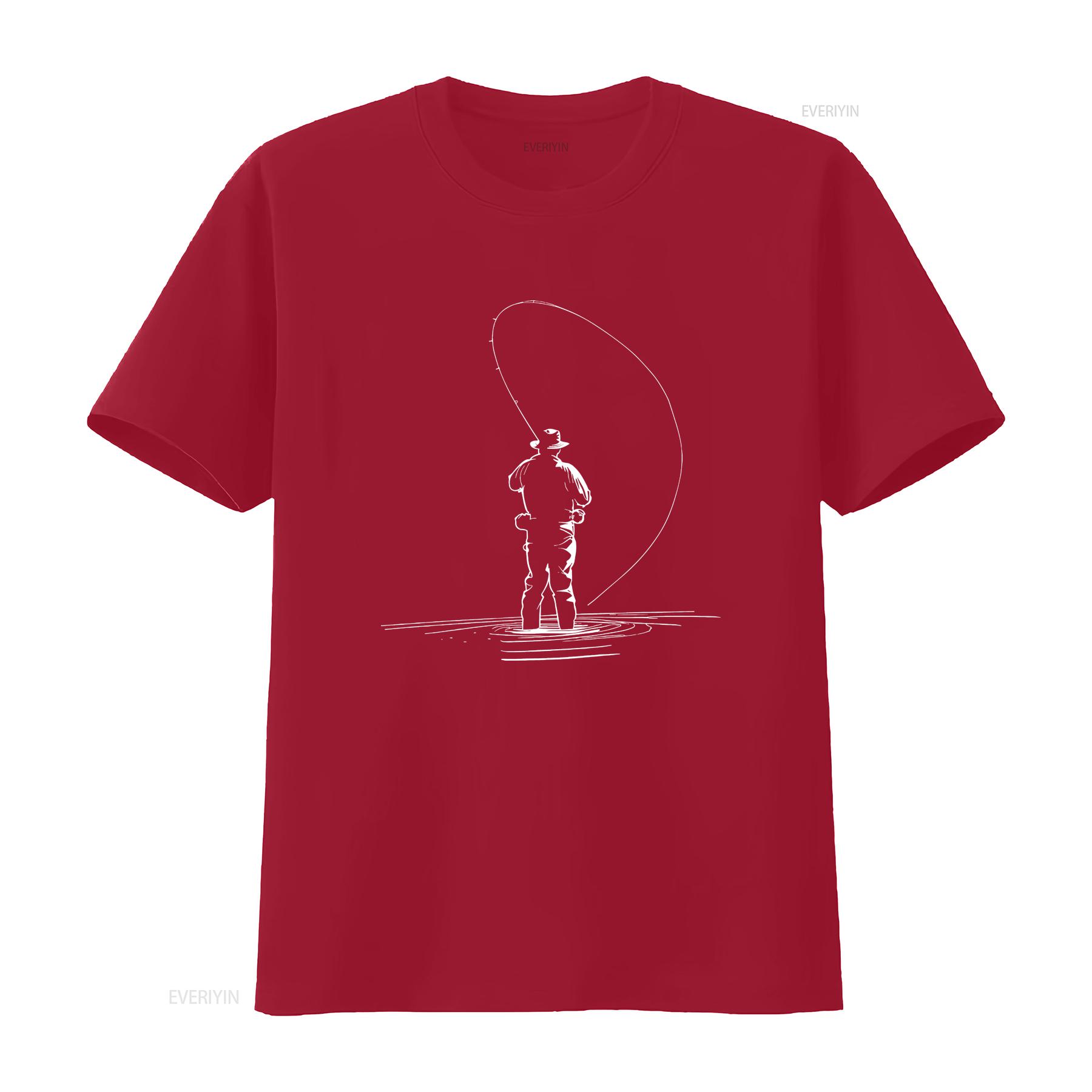 

Fly Fishing T Shirt for Fisherman Outdoorsman Outdoors Hunting Sportsman vintage Washed Unisex fashion designer clothes S