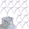 30pcs Bow Cake Toppers Pink Ribbons Bows for Cake Coquette Themed Bow Cupcake Toppers Pink Bow Birthday Wedding Decorations