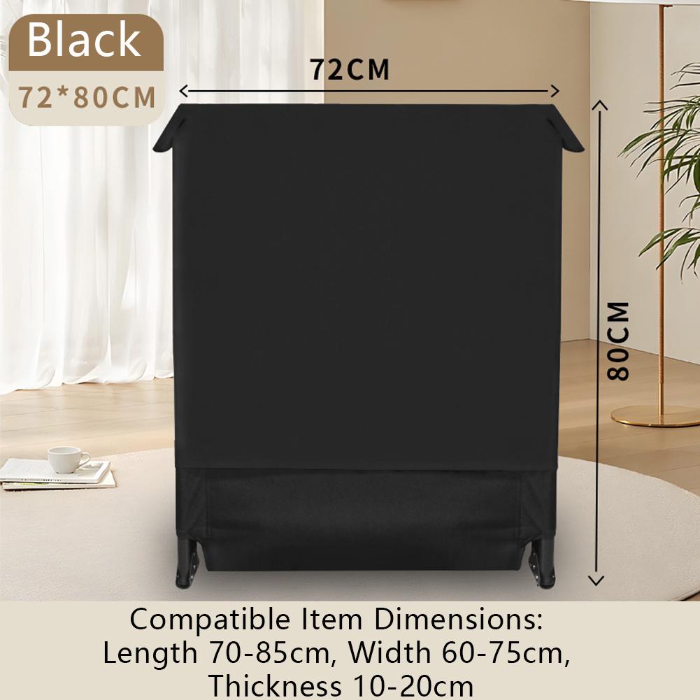 

Folding Bed Storage Cover Elastic Drawstring Design Dustproof Moisture Resistant for Camping Nap Beds Black Grey