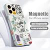 Travel Label Landmark Pattern Case For iPhone 17 Pro Max Magnetic For Magsafe Skin Feeling Cover For iPhone 16 15 14 13 Pro Max