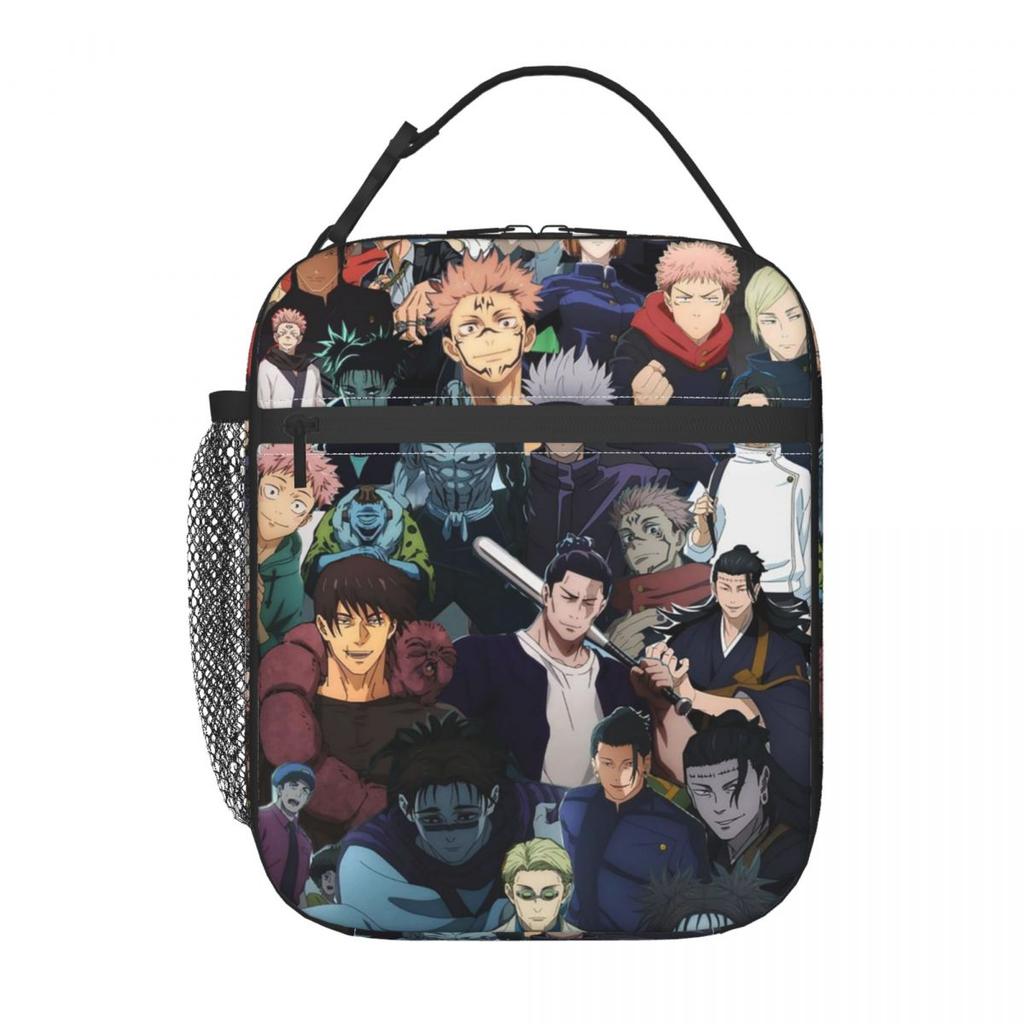 Jujutsu Kaisen Sukuna Anime Insulated Lunch Bag for Women Kids Portable Food Boxes Thermal Lunch Box Tote