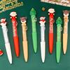 Cartoon Christmas Ballpoint Pen Cute Santa Claus Pen For Student Stationery Gift