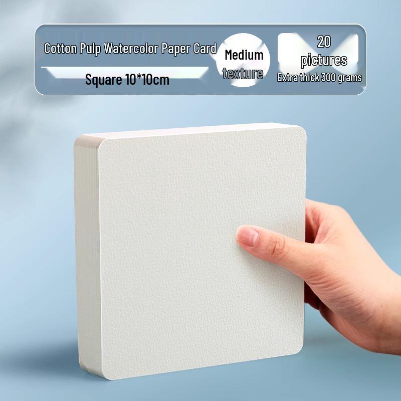 Fine Grain 300g Cotton Watercolor Paper - Round Dye Card for Painting & Drawing